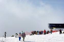Наивысшая точка подема гондолы Хребет Аибга 2320 м.