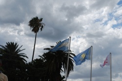 Флаг Казахстана на аргентинской земле