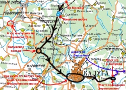 Схема проезда на р. Калужка.